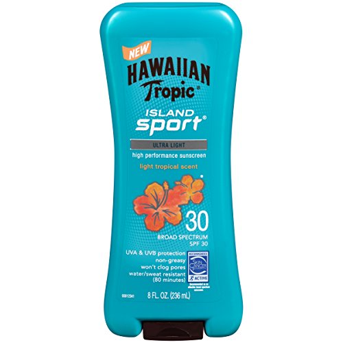 Hawaiian Tropic Sunscreen Island Sport Broad Spectrum Sun Care Sunscreen Lotion - SPF 30, 8 Ounce
