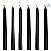YIHAN 6 Pack Tall Taper Candles - 8 Inch Black Dripless, Unscented Dinner Candle - Paraffin Wax with Cotton Wicks - 6 Hour Burn Time