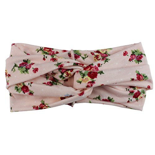 Dlala 6 Pack Women Headbands Elastic Turban Head Wrap Boho Floal Criss Cross Hair Band