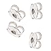 Beadaholique 5005150 12-Piece Sterling Earring Backs, 5.5mm, Silver