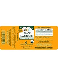 Herb Pharm Kids - Extracto de líquido de glicerita de frambuesa negra sin alcohol orgánico certificado, GLKELD01, 1 Ounce, 1
