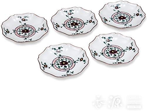 九谷焼 5号 皿揃 色絵牡丹 銀泉窯 Thegrinpool Com
