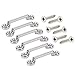 Amarine Made Stainless Steel Bimini Top Strap Pad Eye Footman's Loop Heavy Duty for Jeep Corvette,Buggy,Kayak Tie Downs (6 Pcs)