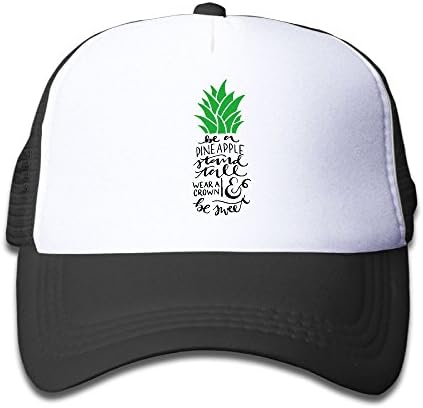 Jiajialiu Mesh Back Trucker Cap Be A Pineapple Adjustable Printing Cool Snapback Hat For Kids