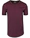 ShirtBANC Hipster Hip Hop Elong Drop Cut Mens Shirt Longline Dropcut Tshirt Wine