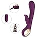 Sexy Slave Alice's Rechargeable Dual Wand 6 Function Silicone Waterproof G-Spot and Clitoral Rabbit Vibrator, Purple