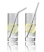 Stainless Steel Reusable Metal Straws -Portable Food Grade 4 Pack 8.5 inch