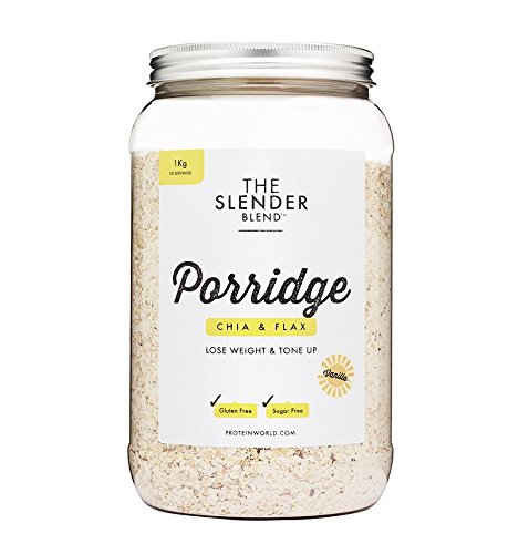 [- PROTEIN WORLD Diet Whey Protein Gluten Free Porridge 1kg Vanilla  -]