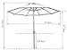 Abba Patio 11ft Patio Umbrella Outdoor Umbrella Patio Market Table Umbrella with Push Button Tilt and Crank for Garden, Lawn, Deck, Backyard& Pool, Dark Green