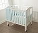 American Baby Company 100% Natural Cotton Percale Fitted Portable/Mini Crib Sheet, Blue, Soft Breathable, for Boys and Girls