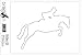 Sticker / Decal - JDM - Die cut - Jumping Horse Decal Hunter Jumper Fox Hunt Car Sticker - white - 114mm x88mm