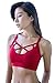 Helisopus Women's Strappy Crisscross Back Support Yoga Gym Sports Bra Tops