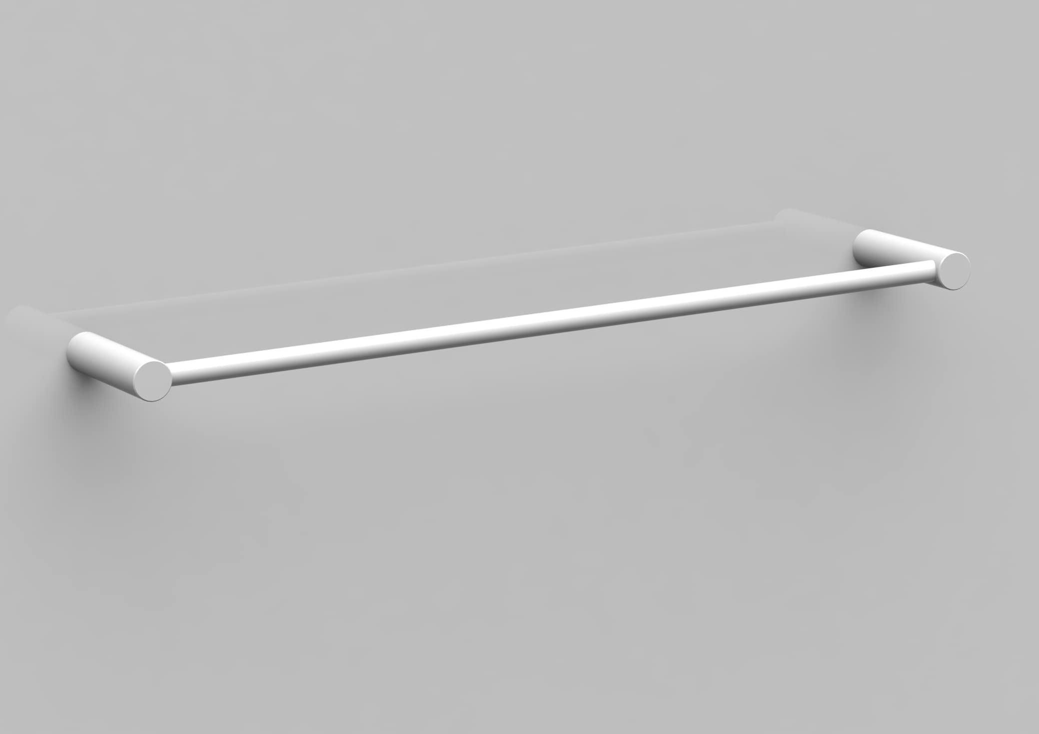 Kon-fort Home Towel Rail 30 cm Matt White - Stainless Steel AISI 304, Wall Mounted with Screws, Modern Design