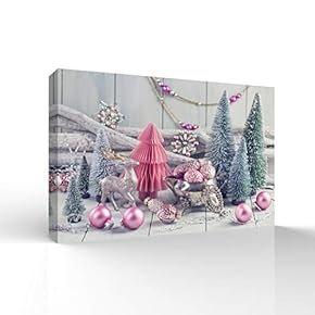 Canvas Wall Art Merry Christmas Pictures Home Wall Decorations for Bedroom Living Room Paintings Canvas Prints Framed - 12x18 inches