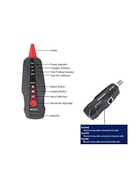NOYAFA NF-8601 W Cable RJ45 LAN Cable de red Tester para RJ45, RJ11, BNC, Ping PoE 8 identificador de teléfono Tracer