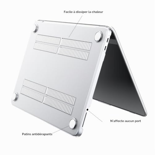 eleger Case Compatible with MacBook Neo 13 Inch A18 Pro A3404, 2026 Released, Protective Case for Mac Book Neo 13 Inch, Transparent Crystal