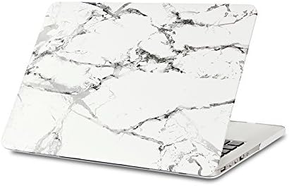 MacBook Pro 13/Pro Retina 13 Case, DallowayCabin Emulational White Marble Pattern Rubber Coated Cover for MacBook Pro 13/Pro Retina 13 (Pro Retina 13, Style 17)