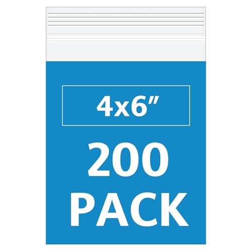 Photo 1 of  Small Plastic Bags For Jewelry, Mini Baggies 4 Assorted Sizes. 2x3 3x3 3x5 4x6 Inch 2 Mil Thick Poly Zipper Lock Bags (4x6in))