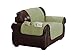 Quickfit Reynold Durable Quality Reversible Water Resistant Cover for Dogs, Kids, Pets-Sofa Slipcover for Couch, Recliner, Loveseat or Chair, Sage-Chocolate