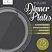 ELITE SELECTION Clear Disposable Plastic 9” Plates Pack Of (75) Elegant Dinner Plates Wedding - Platter Plates - Party Plates - Fancy Disposable - Catering - Heavy Duty & Non-Toxic Clear Plates