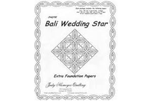 Judy Niemeyer Quilting Bali Wedding Star Extra Foundation Paper Quilt Pattern
