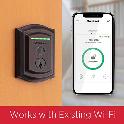 Kwikset Halo Touch Traditional Arched Wi-Fi Fingerprint Smart Lock No Hub Required featuring SmartKey Security in… - Image 3