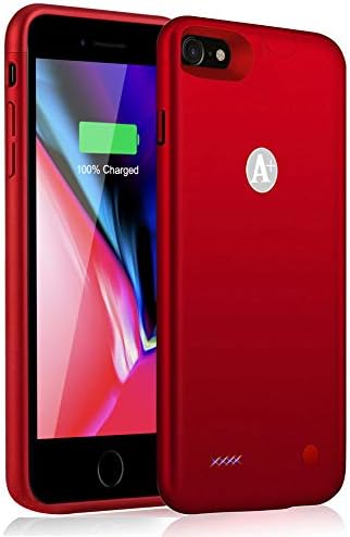 Battery Case for iPhone 6 6s, 3000mAh Extended Slim Portable Charging Case External Battery Pack Power Bank Protective Charger Case for iPhone 6 6s (4.7inch)-Red