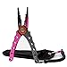 Split Ring Pliers - Aluminum Fishing Pliers Hook Remover Tungsten Carbide Cutters Saltwater Resistant Fishing Gear Split Ring Fish Holder with Coiled Lanyard & Sheath Fishing Gifts for Men(Red)