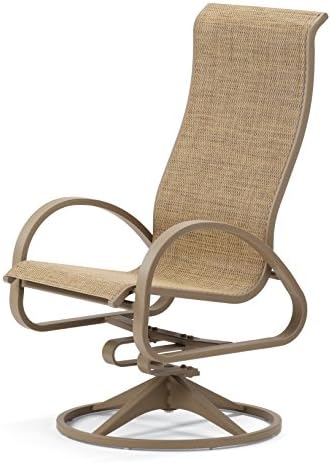 Telescope Casual Furniture Aruba II Sling Collection Aluminum Supreme Swivel Rocker, Jay, Textured Desert Finish