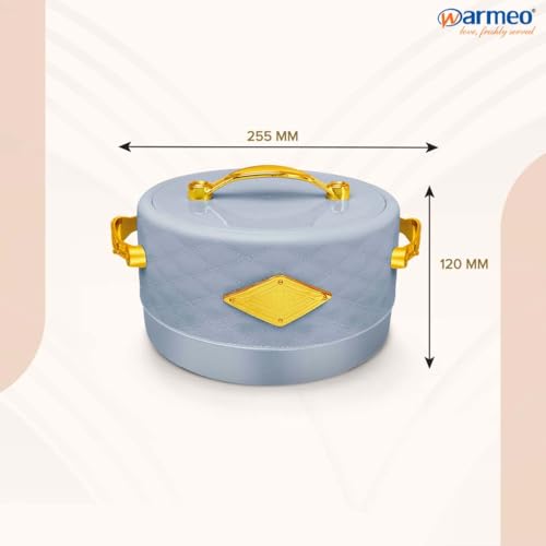 Warmeo Trinity Insulated Inner Stainless Steel Casserole, 1400ml, Sky Blue| BPA Free | Food Grade | Easy to Carry | Easy to Store | Chapati | Roti | Curd Maker 3