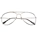 grinderPUNCH Classic Men's Or Women's Fashion Gold Aviator Glasses (3 Sizes) - LARGE