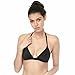 Tripetals Women's Wireless Adjustable Front Closure Unpadded Lace T Back Racerback Bra, Black, Medium
