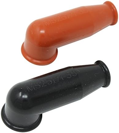 Electric Terminal Covers for 5/16" Stud - Red and Black- 2 Covers