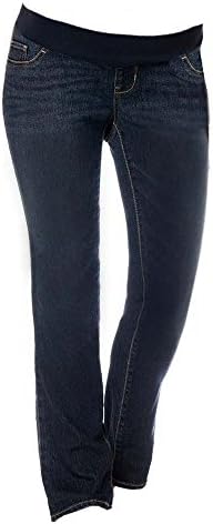 Maternity Low Rise Bootcut Jeans for Women Pregnancy Pants with Stretch Panel Cute & Sexy Indigo