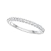 NANA Sterling Silver & Swarovski Zirconia Wedding Band-Rhodium Plated-Size 5
