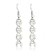 Kebaner Women DNA Double Helix Chemistry Science Molecule Biology Necklace & Earrings Jewelry Set Silver