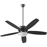Quorum 17052-159 Breeze Patio Plus 52" Outdoor Ceiling Fan with Lights, Matte Black