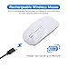 Bluetooth Mouse Rechargeable -ZERU Computer Mouse Mini Gaming Mouse with 3 Adjustable DPI Level (800DPI,1200DPI,1600DPI),Compatible with Desktop, PC and Laptop (white)thumb 4