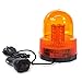 Xprite Super Bright Amber/Yellow Rotating Revolving LED Beacon Strobe Light，with Magnetic Mount, 60LEDs 15W Emergency Warning Caution Flashing Light for Snow Plow Truck UTV 12v Vehicle
