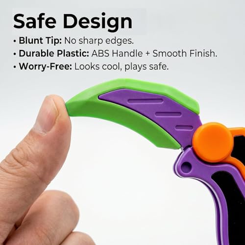 Last Page® 3D Gravity Carrot Knife Toys Set Multi Styles Claw Knife Stress-Relieving Toy Suitable for Relieving ADHD and Anxiety (4Pcs)