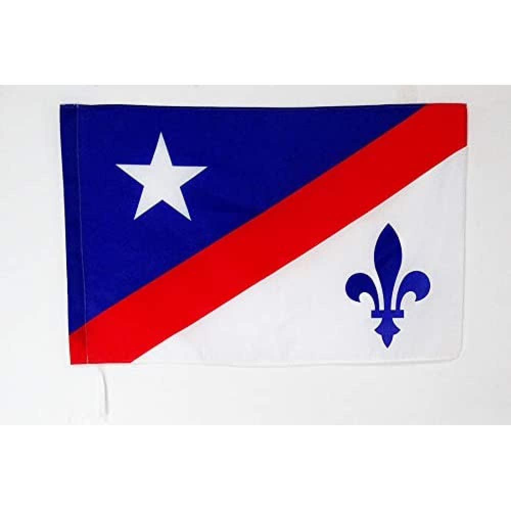 AZ FLAG - French Americans Flag - 2x3 Ft - Franco-Americans Banner with Sleeve - 100% Polyester - Fade Resistant - Vivid Colors - 2' x 3' Feet - 90x60 Cm