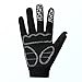 QEPAE Unisex Breathable Cycling Full Finger Gloves Non-Slip Auto Racing Gloves for Biking Running Sporting Weightlifting Hunting Training - Skeleton Pattern