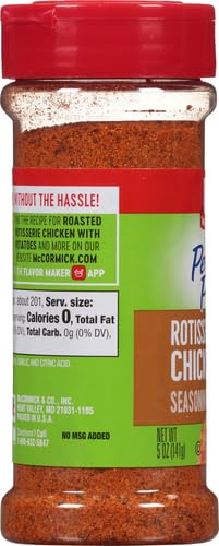 MCCORMICK PERFECT PINCH ROTISSERIE CHICKEN SEASONING, 5 OZ