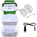 WHOSEE Portable 12V Car Use Electric Heating Lunch Box Bento Meal Heater Food Warmer 45W Green