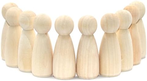 DLUcraft 10 PCS 2.6 inch Wood Doll Bodies - Woman