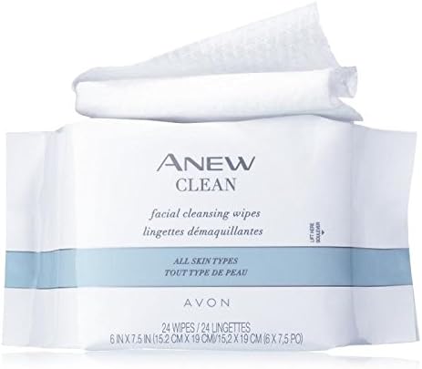 Facial Cleansing Wipes 24 Avon Clean Anew