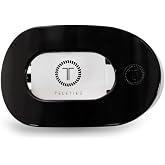 TELETIES - Small Flat Round Clip - Strong Grip, Bendable Teeth, Comfortable Curved Design - For Lying Down, Yoga, Driving &amp; More - Ideal for Thin-Medium Hair - For All Hair Textures - Jet Black