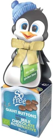 So Free Chocolate 'Milky' Buttons Penguin - Case of 8 (Vegan, Organic, Gluten Free)