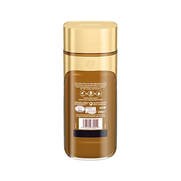 NESCAFÉ Gold Crema, löslicher Bohnenkaffee aus erlesenen Arabica-Kaffeebohnen, Instant-Pulver, koffeinhaltig… – Bild 4