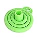 Silicone Funnel,Foedo 2PCS Collapsible Foldable Silicone Funnel Kitchen Gadget for Liquid Transfer 100% Food Grade Silicone (Green and Blue)
